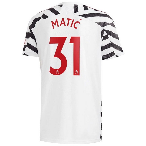 Trikot Manchester United NO.31 Matic Ausweich 2020-21 Weiß Fussballtrikots Günstig